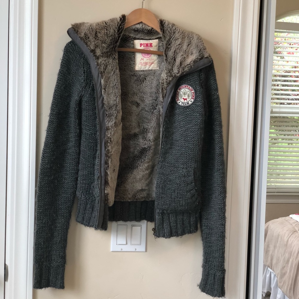Pink Victoria’s Secret knitted jacket size Medium